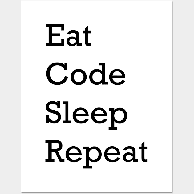 EAT CODE SLEEP REPEAT Wall Art by ms2401d